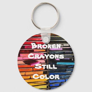 Porte-clés Crayons cassés Couleur fixe - Dit Inspirant