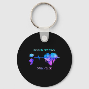 Porte-clés Crayons cassés est encore couleur Heartbeat Suicid