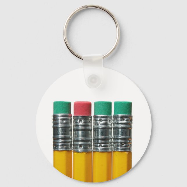 Porte-clés Crayons sur blanc (Recto)