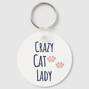 Porte-clés Crazy Cat Lady Porte - clé