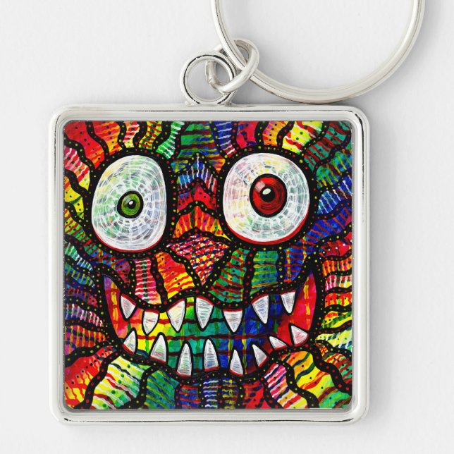 Porte-clés Crazy Eyes Rainbow Monster Smile (Devant)