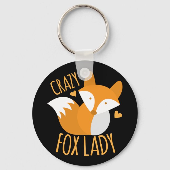 Porte-clés Crazy Fox Lady (Recto)