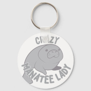 Porte-clés Crazy Manatee Lady