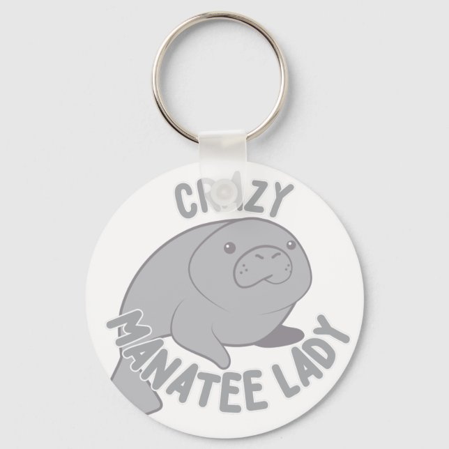 Porte-clés Crazy Manatee Lady (Recto)