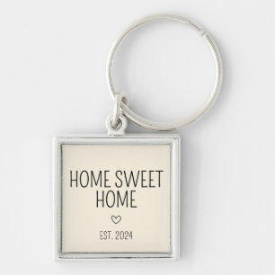 Porte-clés Cream Heart Home Sweet Home Nouveau propriétaire