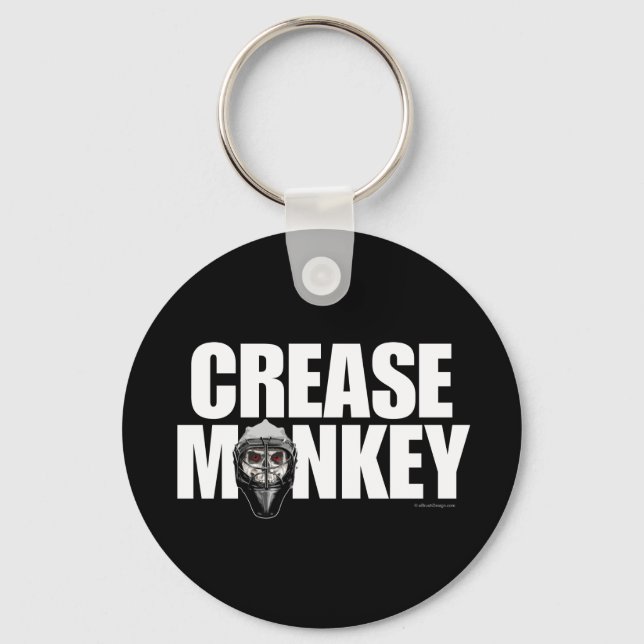 Porte-clés Crease Monkey (gardien de hockey) (Recto)