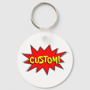 Porte-clés Create Your Own Superhero Onomatopoeias! POW!