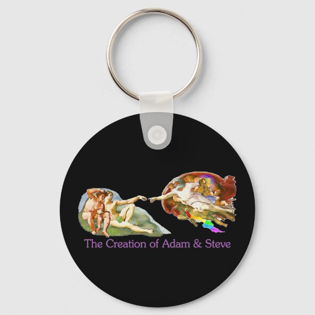 Porte-clés Création d'Adam et Steve (Recto)