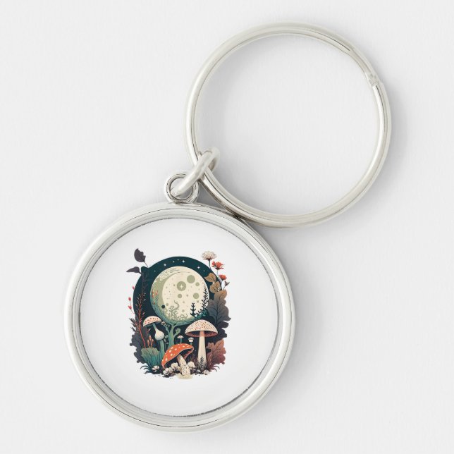Porte-clés Création de champignon esthétique Goblincore et Co (Devant)