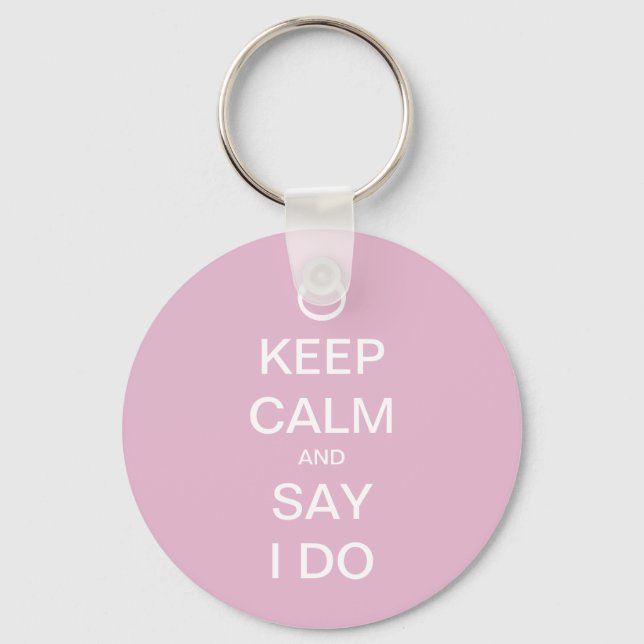 Porte-clés Création de mariage personnalisable Keep Calm (Recto)