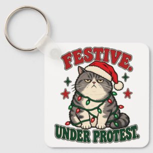 Porte-clés Création de Noël drôle sous protestation