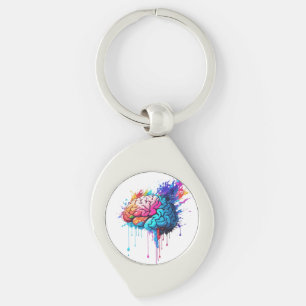 Porte-clés Création d'une œuvre d'art colorée représentant un
