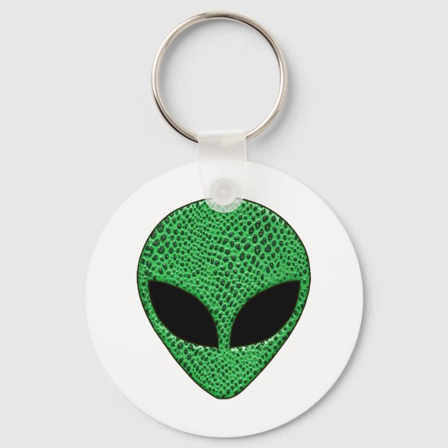 Porte-clés Créature lézard alien vert (Recto)