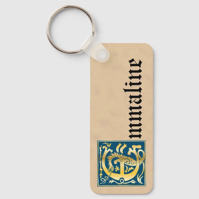 Porte-clés Créatures mythiques rectangulaires Capital décorat (Recto)