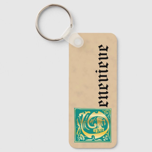 Porte-clés Créatures Mythiques Rectangulaires Capital Décorat (Recto)