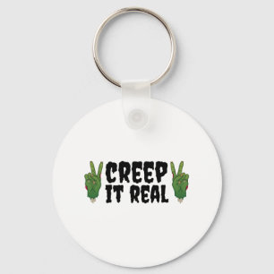 Porte-clés Creep It Real Zombie main Zombie Halloween Zombie