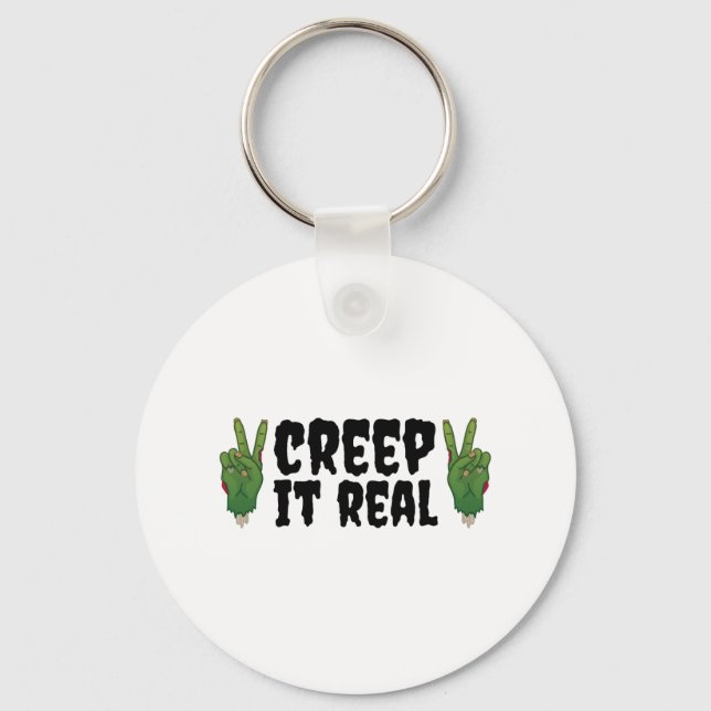 Porte-clés Creep It Real Zombie main Zombie Halloween Zombie (Recto)