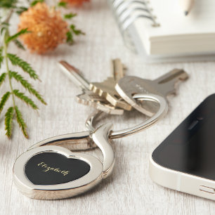 Porte-clés Créer Personnalisé Stylish Or Monogramme Anniversa