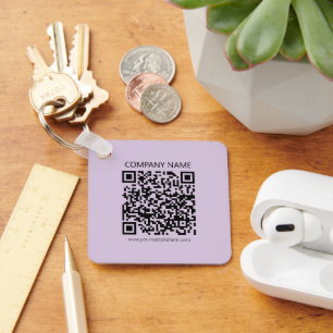 Porte-clés Créer un code QR   Violet lavande pâle