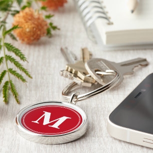 Porte-clés Créer un Porte - clé monographique blanc rouge per