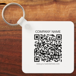 Porte-clés Créer votre propre code QR   Noir et blanc