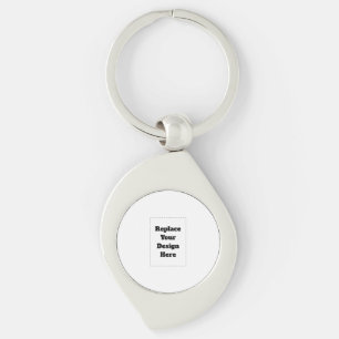 Porte-clés Créez votre propre blanc 