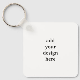 Porte-clés Créez Votre Propre Carré en Aluminium Simple 2,25”