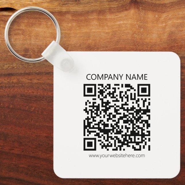 Porte-clés Créez votre propre code QR | Noir et blanc (Recto)