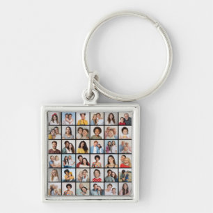 Porte-clés Créez votre propre collage de 36 photos