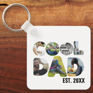 Porte-clés Créez votre propre cool papa 7 lettre photo pour l
