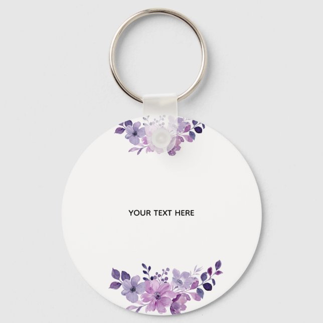Porte-clés Créez Votre Propre Floral (Recto)