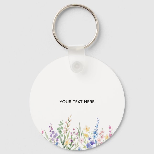 Porte-clés Créez Votre Propre Floral  (Recto)