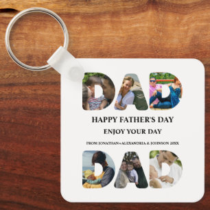 Porte-clés Créez votre propre Happy fête des pères 6 photo co