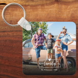 Porte-clés Créez votre propre photo de famille personnalisée