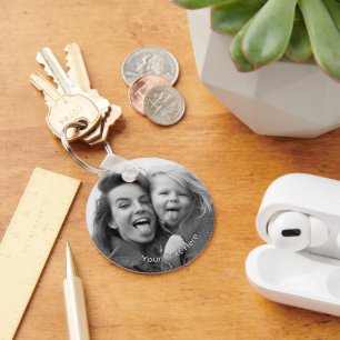 Porte-clés Créez Votre Propre Photo Personnalisée DIY Gris No