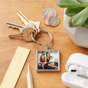 Porte-clés Créez Votre Propre Photo Premium Carré Petit