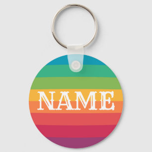 Porte-clés Créez votre propre Porte - clé Rainbow Name person