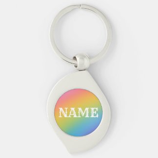 Porte-clés Créez votre propre Porte - clé Rainbow Name person