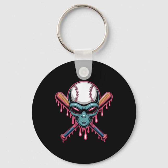 Porte-clés Crème Glacée Alien Halloween Épouvantable Drip (Recto)