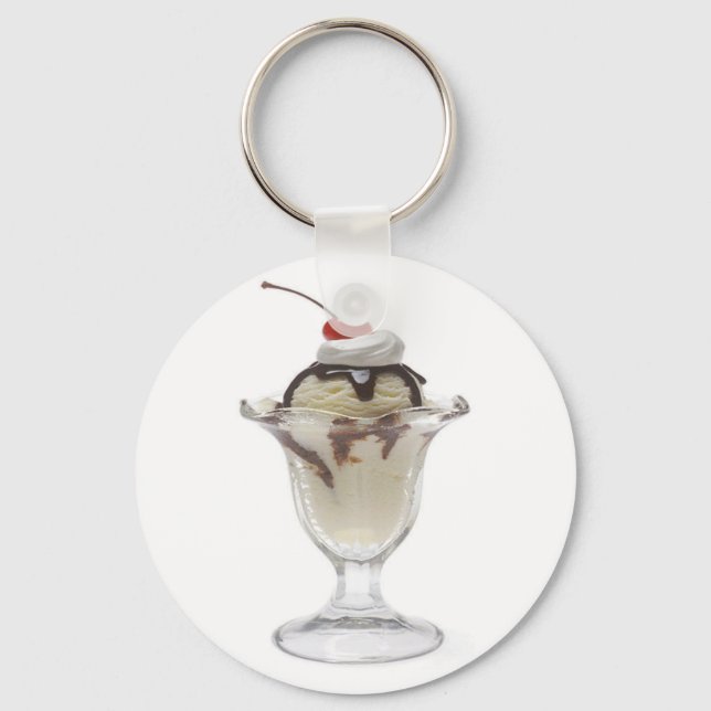 Porte-clés Crème glacée au chocolat Sundae (Recto)