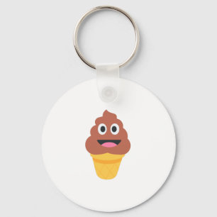 Porte-clés crème glacée cône émoji
