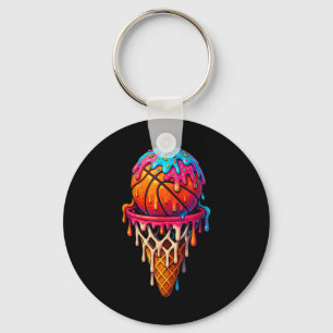 Porte-clés Crème glacée de basketball pour garçons filles jeu