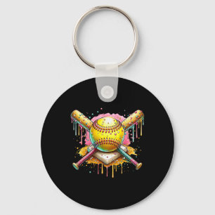 Porte-clés Crème Glacée de la plaque de softball Drip Sport É