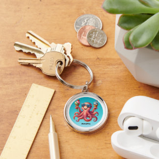 Porte-clés Crème glacée de poulpe personnalisable