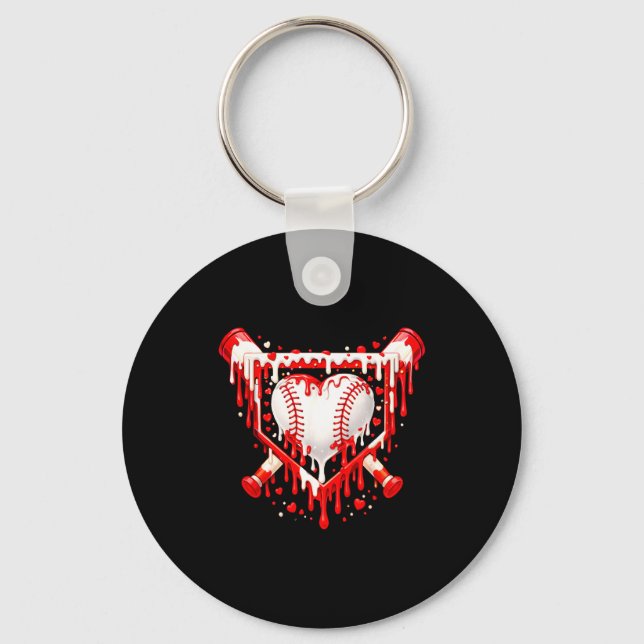 Porte-clés Crème Glacée Funny Heart Baseball Drip Saint-Valen (Recto)