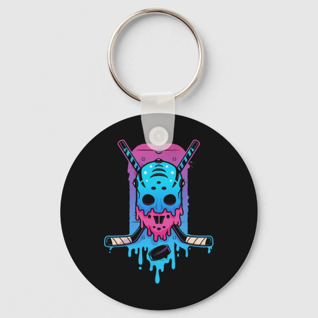 Porte-clés Crème glacée hockey qui coule  (Recto)