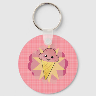 Porte-clés Crème glacée Kawaii