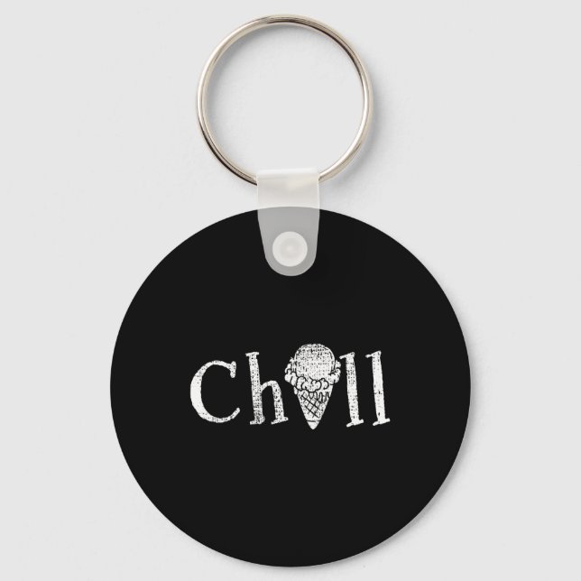 Porte-clés Crème glacée Snack été cadeau (Recto)