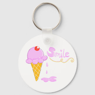Porte-clés Crème glacée souriante