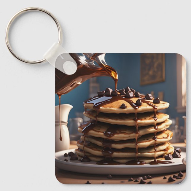 Porte-clés Crêpes avec pépites de chocolat. (Recto)